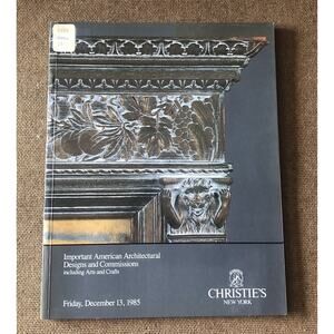 1985 Christie’s NY Auction Catalog American Architectural Designs Arts & Crafts
